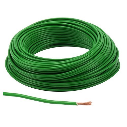 Câble électrique - 1.5 mm2 - vert - au mètre - TB00363G