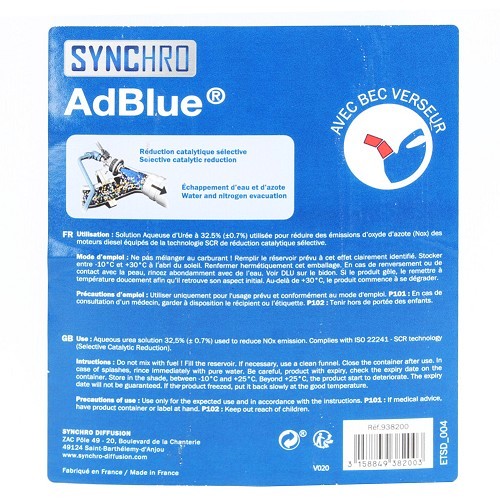 ADBLUE Additiv zur Abgasreinigung für Dieselmotoren - 5 Liter - UD30377 