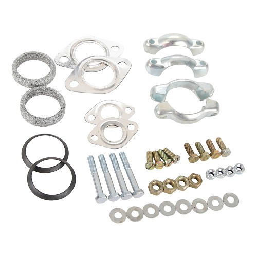     
                
                
    Kit joints & colliers d'échappement pour Volkswagen Cox, Karmann, Type 3 & Combi 1200 ->1600 - VC22101

