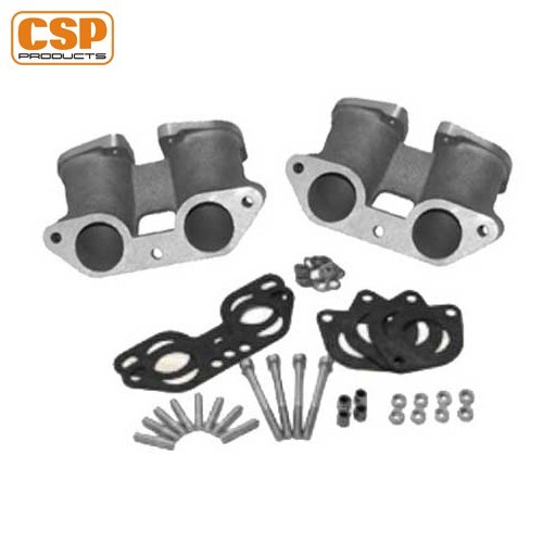     
                
                
    Pipes d'admission CSP pour carburateurs IDF 48 mm sur Type 4 avec 3 trous - par 2 - VC40483
