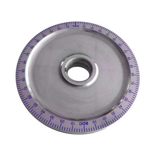     
                
                
    Poulie de vilebrequin Alu pleine graduée bleue pour moteur VW Type 1 - VC60007B
