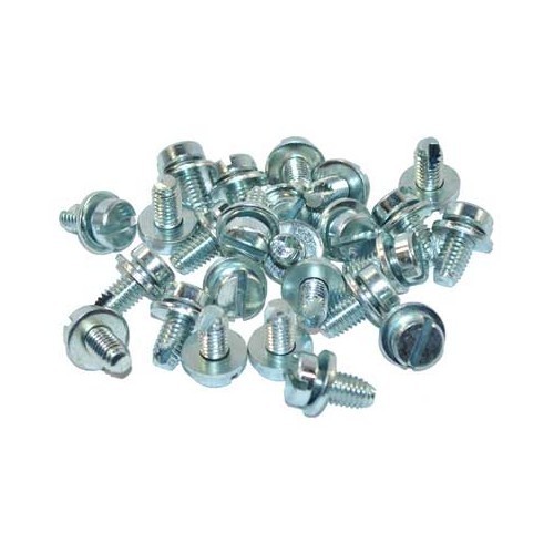     
                
                
    Vis et rondelles sur tôles moteur pour Volkswagen Coccinelle et Combi - lot de 25 - VC60603

