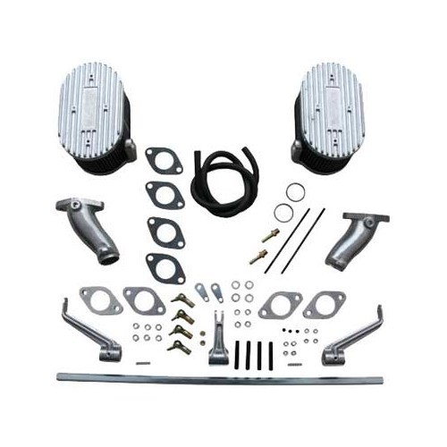     
                
                
    Kit Tringlerie + pipes "Luxe" pour carburateurs Weber 34 ICT - Double admission - Type 3 - VC70703

