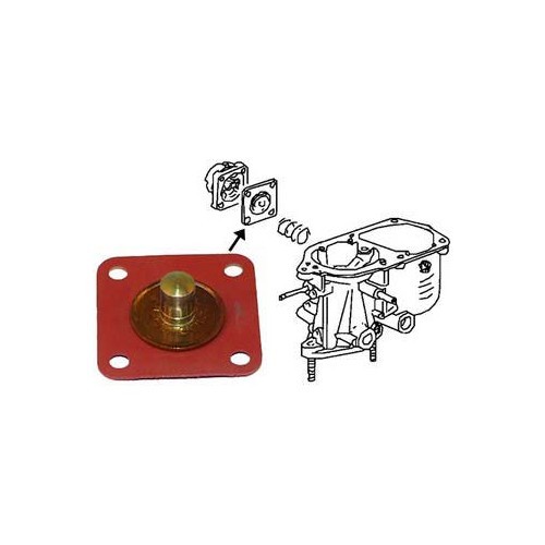     
                
                
    Membrane de pompe de reprise pour carburateur Solex 28/30/31/34 Pict, pour Volkswagen Coccinelle et Combi  - VC70780
