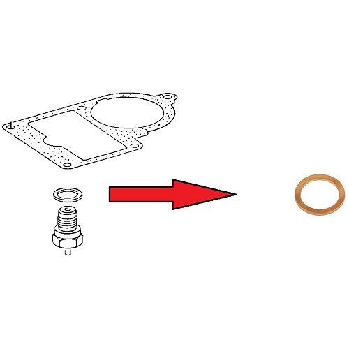     
                
                
    Joint cuivre de pointeau de niveau de cuve pour carburateur Solex 26 à 34 pour Volkswagen coccinelle et combi  - VC71009

