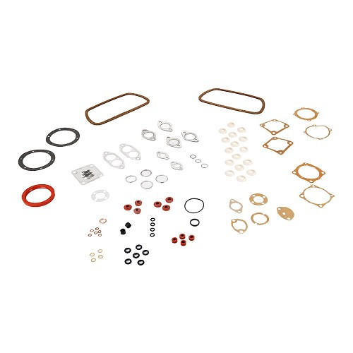     
                
                
    Pochette de joints pour Volkswagen avec moteurs type 1 1300 / 1500 / 1600cc - qualité Allemande - VD71400
